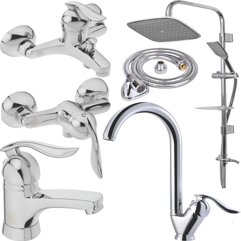 ست شیرآلات های پلاس مدل رونا OX385 مجموعه 6 عددی