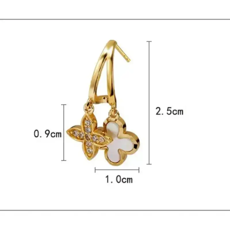 گوشواره زنانه مدل ونکلیف نگینی