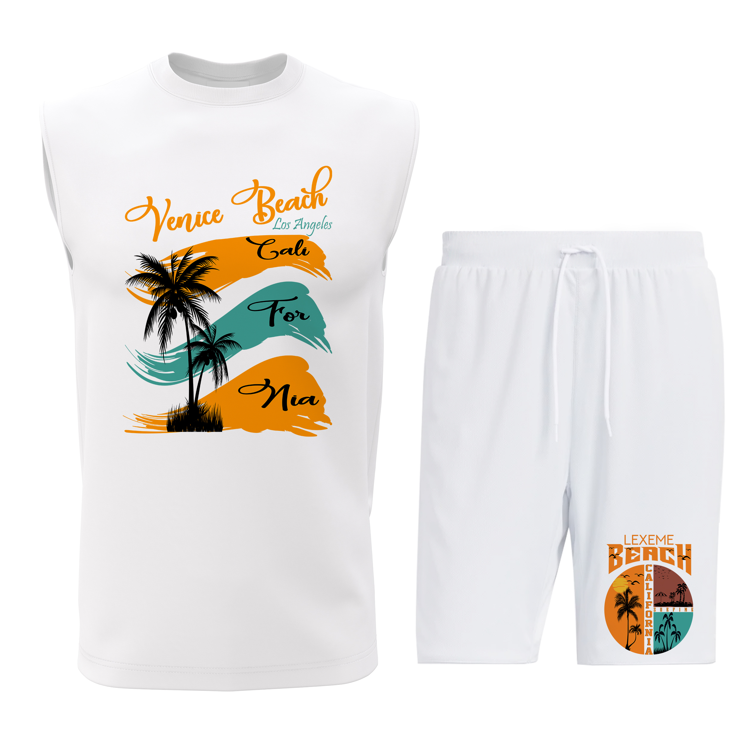 ست تاپ و شلوارک مردانه مدل C081W