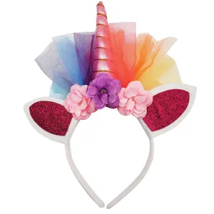 تل مو چراغدار دخترانه مدل اسب تک شاخ کد 2