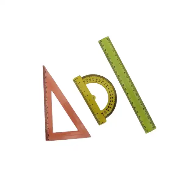 ست خط کش گونیا و نقاله کد 23 بسته 3 عددی