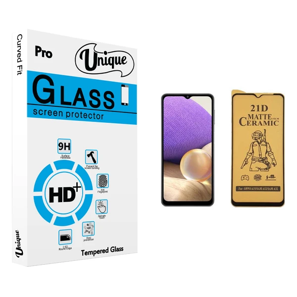 محافظ صفحه نمایش سرامیکی يونيک مدل +Clear مناسب برای گوشی موبایل سامسونگ Galaxy A32