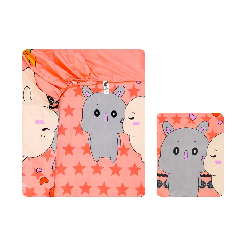 سرویس ملحفه 1 نفر 2 تکه آدنو مدل Lovely کد MC09