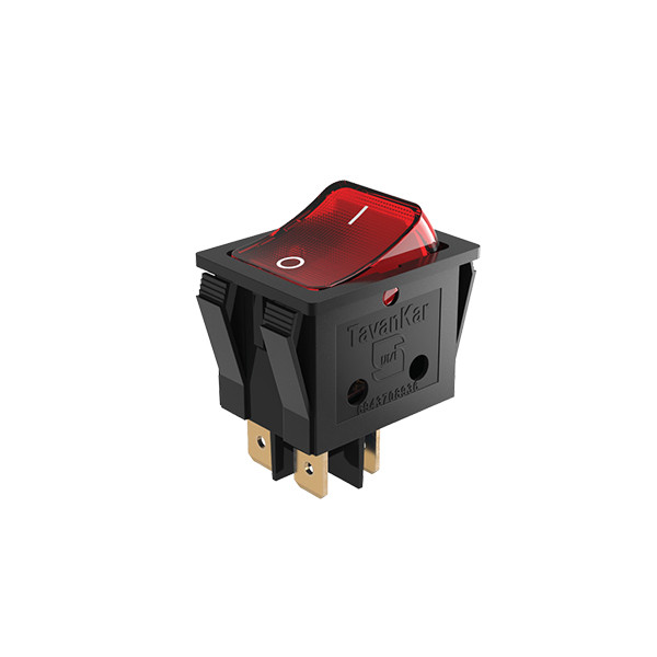 کلید چراغدار توانکار مدل 16A بسته 5 عددی