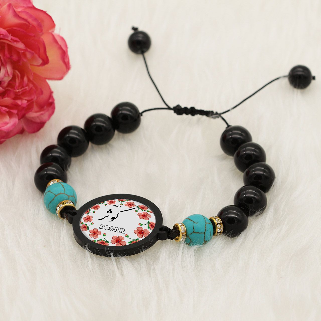 دستبند زنانه ناکسیگو طرح کوثر کد BR4074 -  - 4