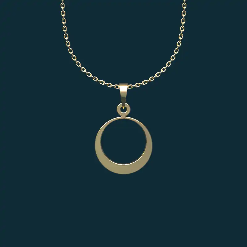 گردنبند طلا 18 عیار زنانه مدوپد مدل دایره کد BB2-1-1244