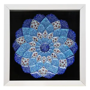 بشقاب میناکاری مدل آبان کد BM30-0002W