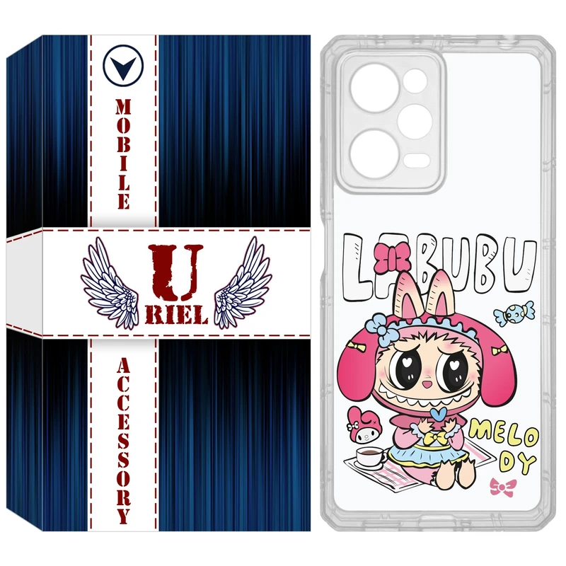 کاور یوریل مدل Clear کد 140 طرح لبوبو Labubu مناسب برای گوشی موبایل شیائومی Poco X5 Pro / Redmi Note 12 Pro / Note 12 Pro Plus
