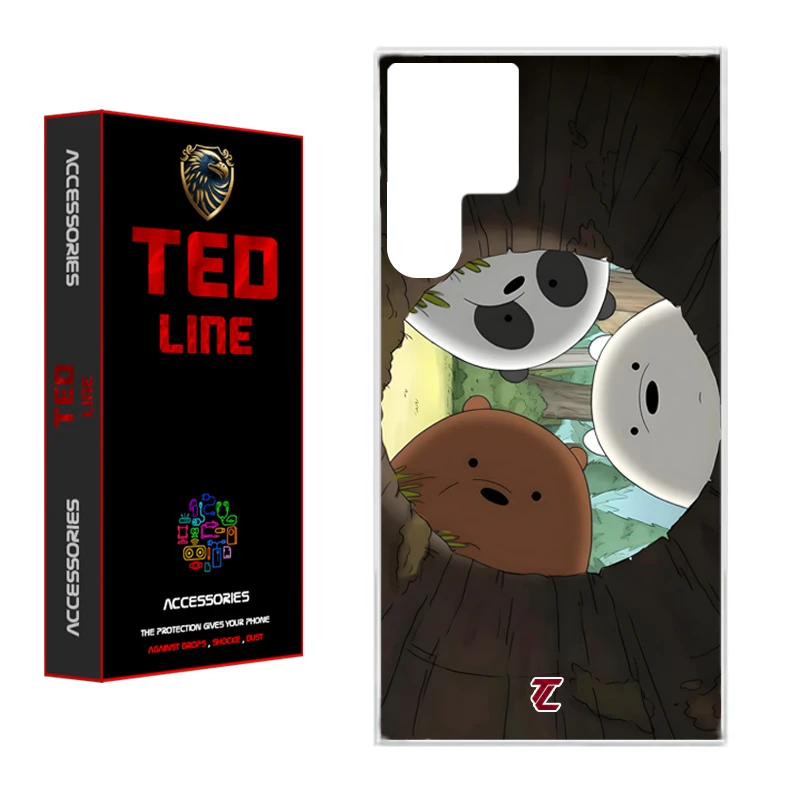 کاور تد لاین طرح خرسی کد 1101 مناسب برای گوشی موبایل سامسونگ Galaxy S24 Ultra