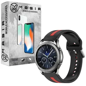 بند مسیر مدل Silic Dual Color مناسب برای ساعت هوشمند سامسونگ Galaxy Gear S3 Classic