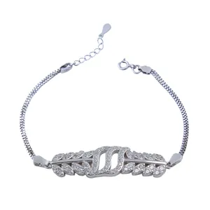 دستبند نقره زنانه بازرگانی میلادی مدل DP_431