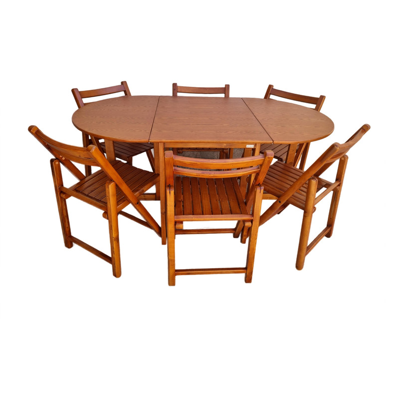 میز و صندلی ناهارخوری 6 نفره گالری چوب آشنایی مدل 751