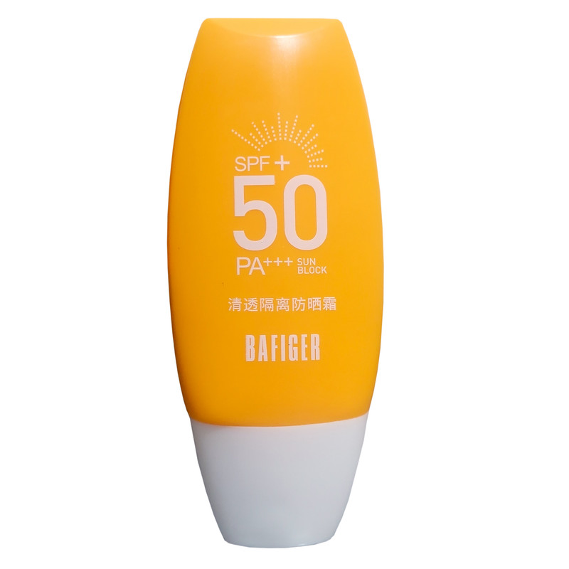 کرم ضد آفتاب بدون رنگ دست و صورت بافیگر SPF50 مدل SUN BLOCK محافظ UVA،UVB و P+++ مناسب انواع پوست حجم 30 میلی لیتر