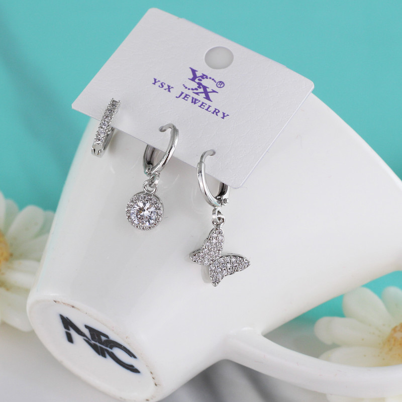 گوشواره زنانه وای اس ایکس مدل پروانه کد J676 بسته سه عددی گوشواره زنانه وای اس ایکس مدل پروانه کد J676 بسته سه عددی