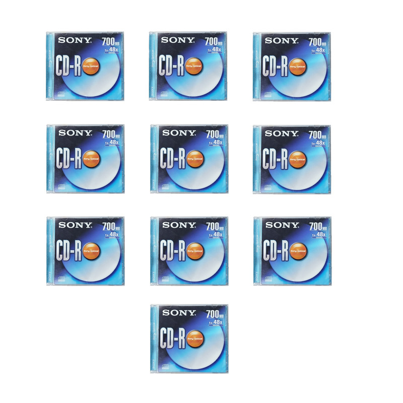 قاب سی دی / دی وی دی سونی مدل CDQ80S1 بسته 10 عددی