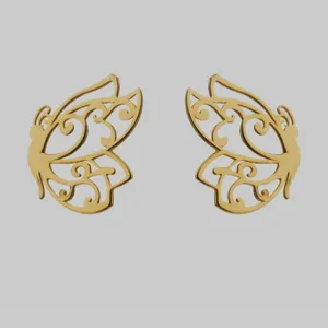 گوشواره طلا 18 عیار زنانه الن نار مدل ELME1069