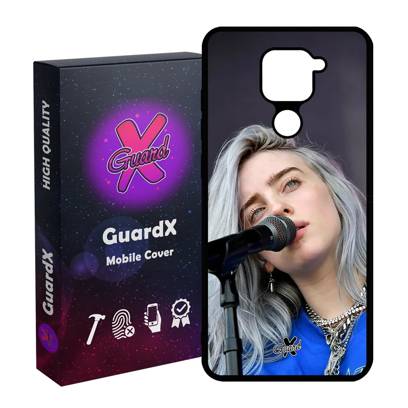 کاور گارد ایکس طرح Billie Eilish مدل Glass10242 مناسب برای گوشی موبایل شیائومی Redmi Note 9