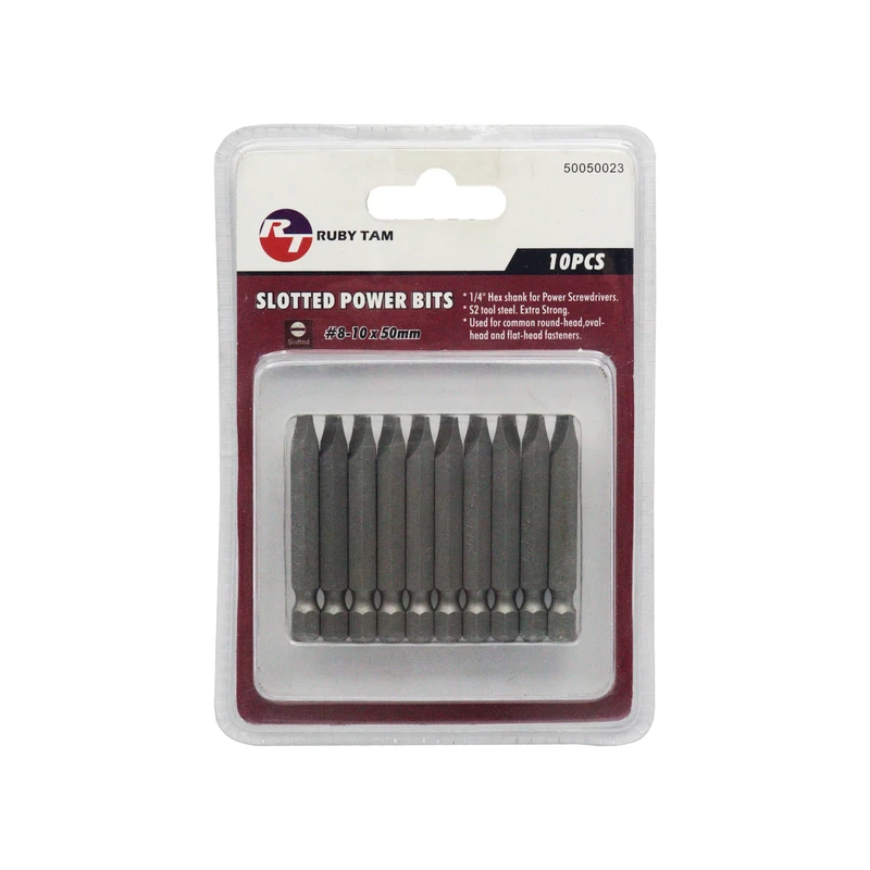 سری پیچ گوشتی دوسو روبی تام مدل بیت خور کد YP-8-10*50MM بسته 10 عددی