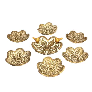 مجموعه ظروف هفت سین 7 پارچه دست نگار مدل نخل