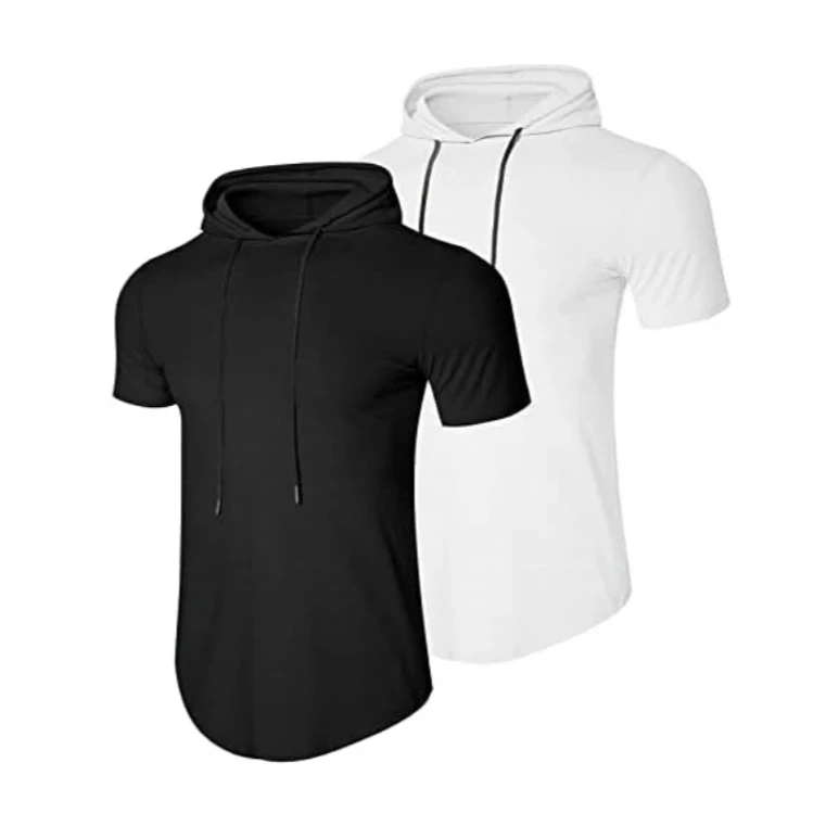 تی شرت کلاهدار ورزشی مردانه کد MEEMU4 مجموعه 2 عددی