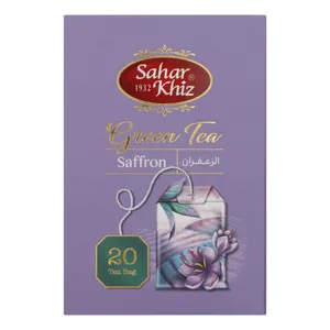 چای سبز کیسه ای زعفرانی سحر خیز - 30 گرم 