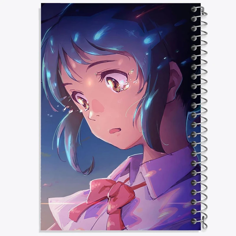 دفتر مشق 100 برگ خندالو طرح میتسویا میامیزو انیمه یورنیم Your Name کد 16292