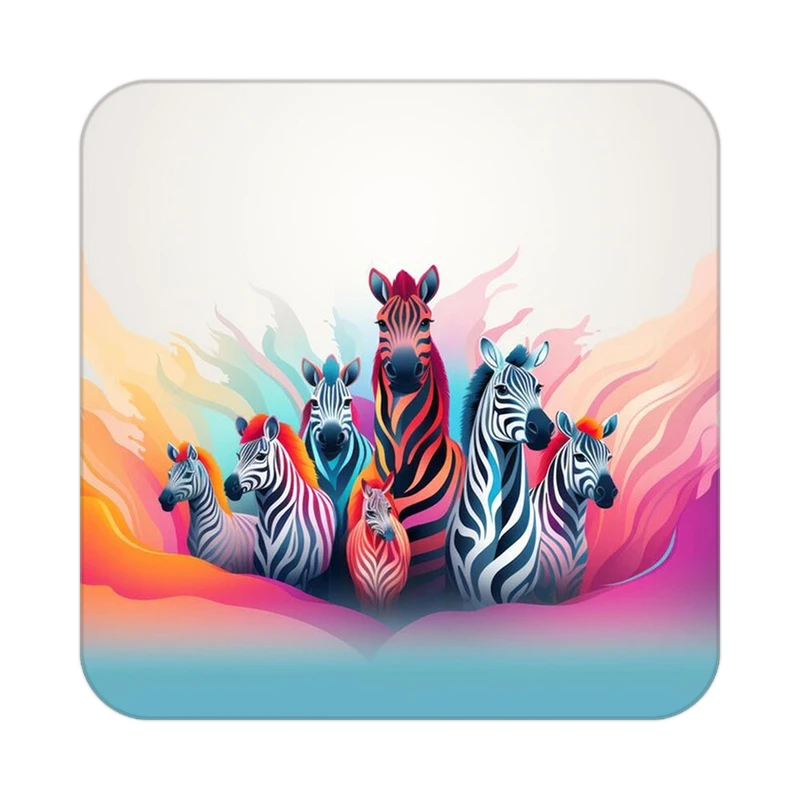 زیر لیوانی کاکتی طرح حیوانات رنگی مدل mp26313