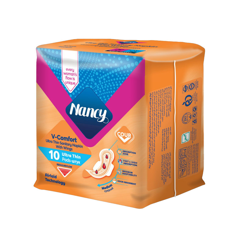 نوار بهداشتی نانسی مدل Air Laid بسته 10 عددی نوار بهداشتی نانسی مدل Air Laid بسته 10 عددی