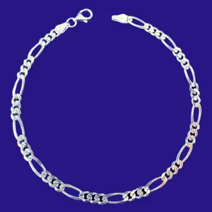 دستبند نقره مردانه مدل تخت کد rz2