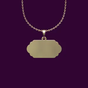 گردنبند طلا 18 عیار زنانه مدوپد مدل شکل هندسی کد P2-1-1289