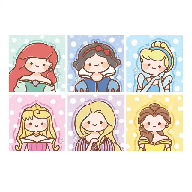 برچسب مدل پرنسس های کیوت مجموعه 12 عددی