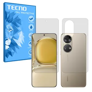 Tecno Resistant model transparent screen protector suitable for Huawei P50 Pro mobile phone along with the back of the phone