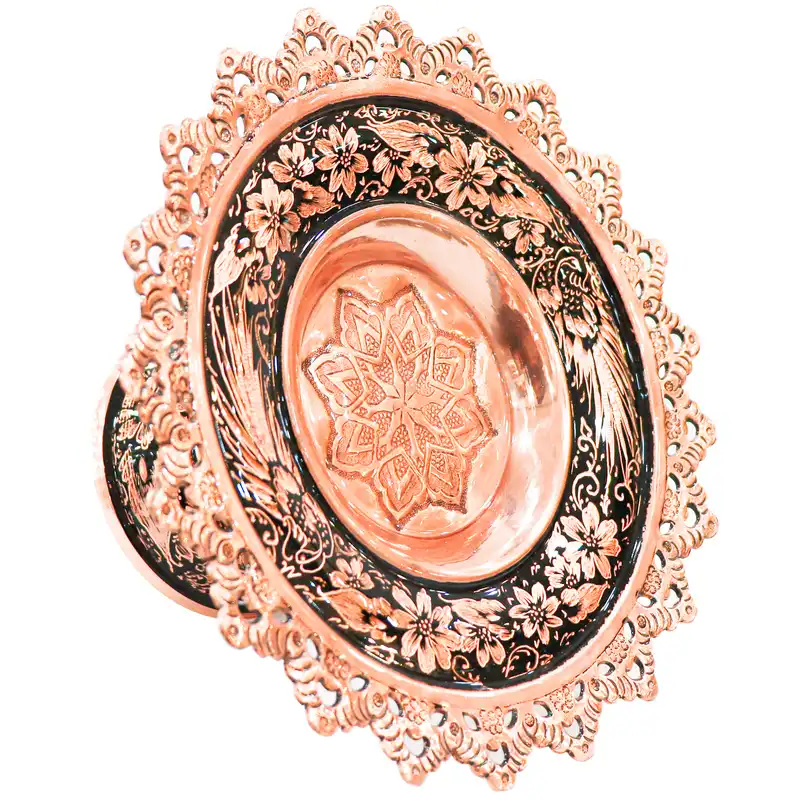 شیرینی خوری مسی مدل الماس تراش لب قلم کد 1f4half11p21