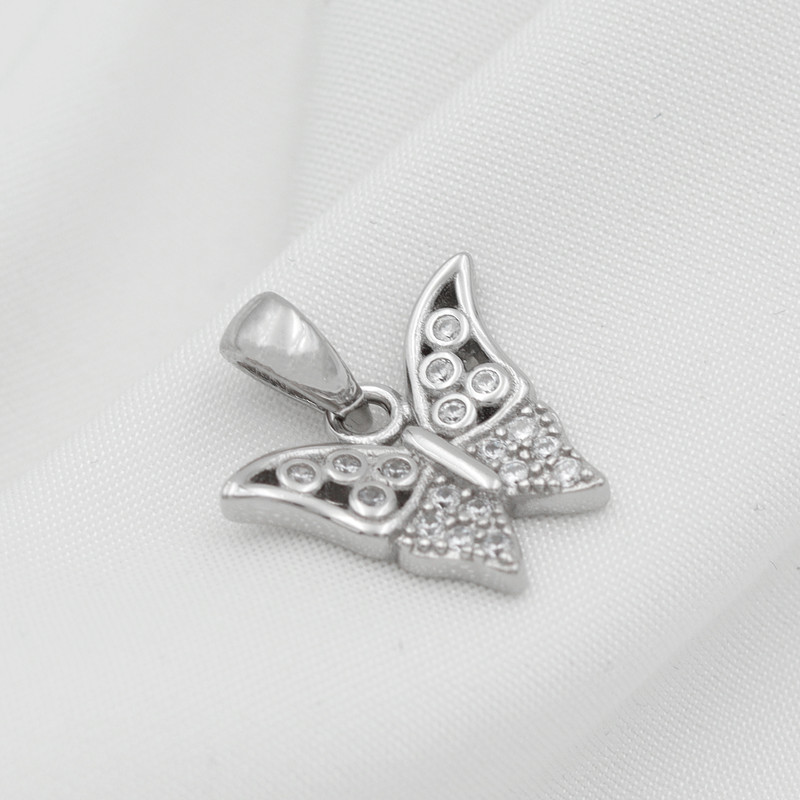 آویز گردنبند نقره زنانه مدل پروانه کد SLP-03