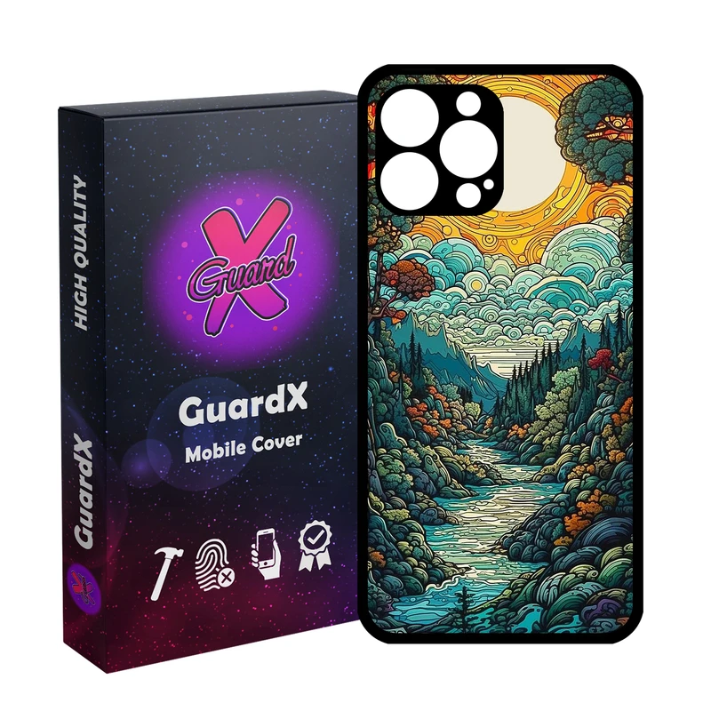 کاور گارد ایکس طرح منظره مدل Glass10767 مناسب برای گوشی موبایل اپل iPhone 13 Pro Max