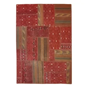 کلاژ گلیم دستبافت سه متری مدل چهل تکه کد N.K.P.CO.C23