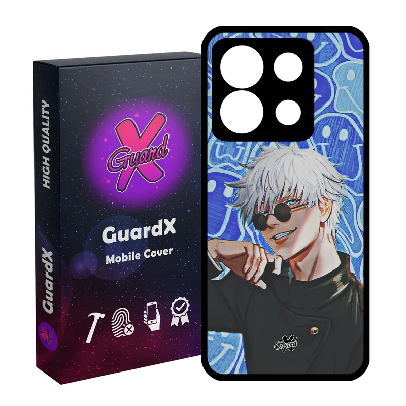 کاور گارد ایکس طرح ساتورو گوجو انیمه مدل Glass10552 مناسب برای گوشی موبایل شیائومی Redmi Note 13 5G