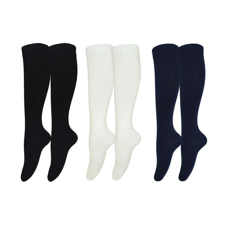 جوراب ساق بلند زنانه پاریز مدل  زیر زانو کد 2230  بسته 3 عددی