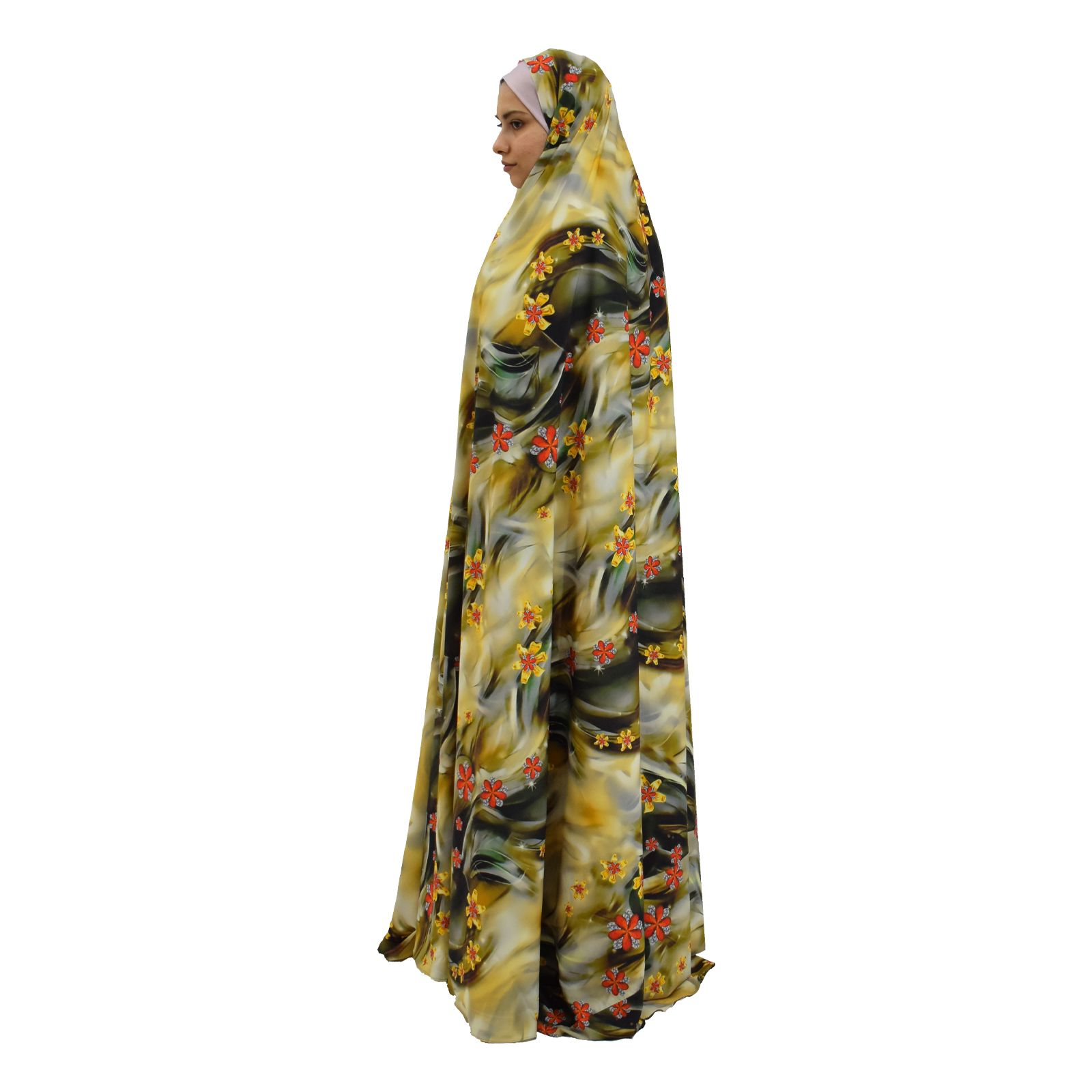 چادر نماز حجاب فاطمی مدل امواج سوپر سافت گیاهی کد  zito 8020  -  - 2
