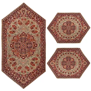 ست 3 تکه رومیزی ترمه مدل نسترن کد N14