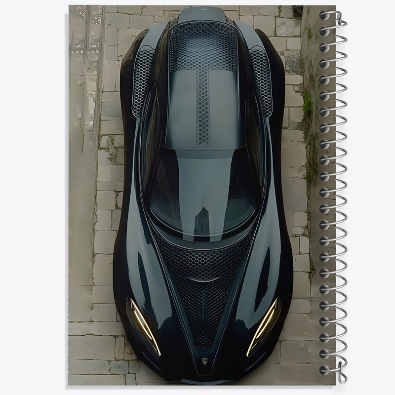 دفتر شطرنجی 50 برگ خندالو طرح ماشین اسپرت کد F7830