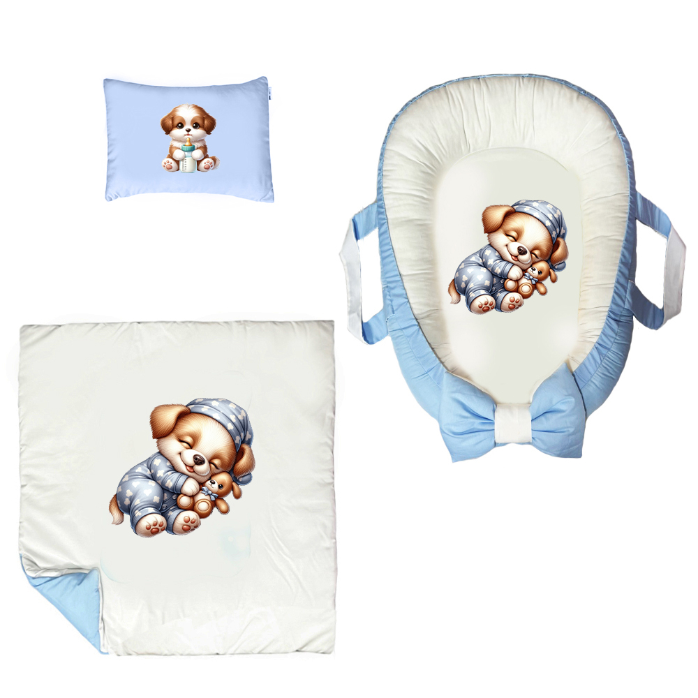 سرویس خواب 3 تکه نوزاد پادآفرین مدل گارد محافظ طرح سگ کد PG049