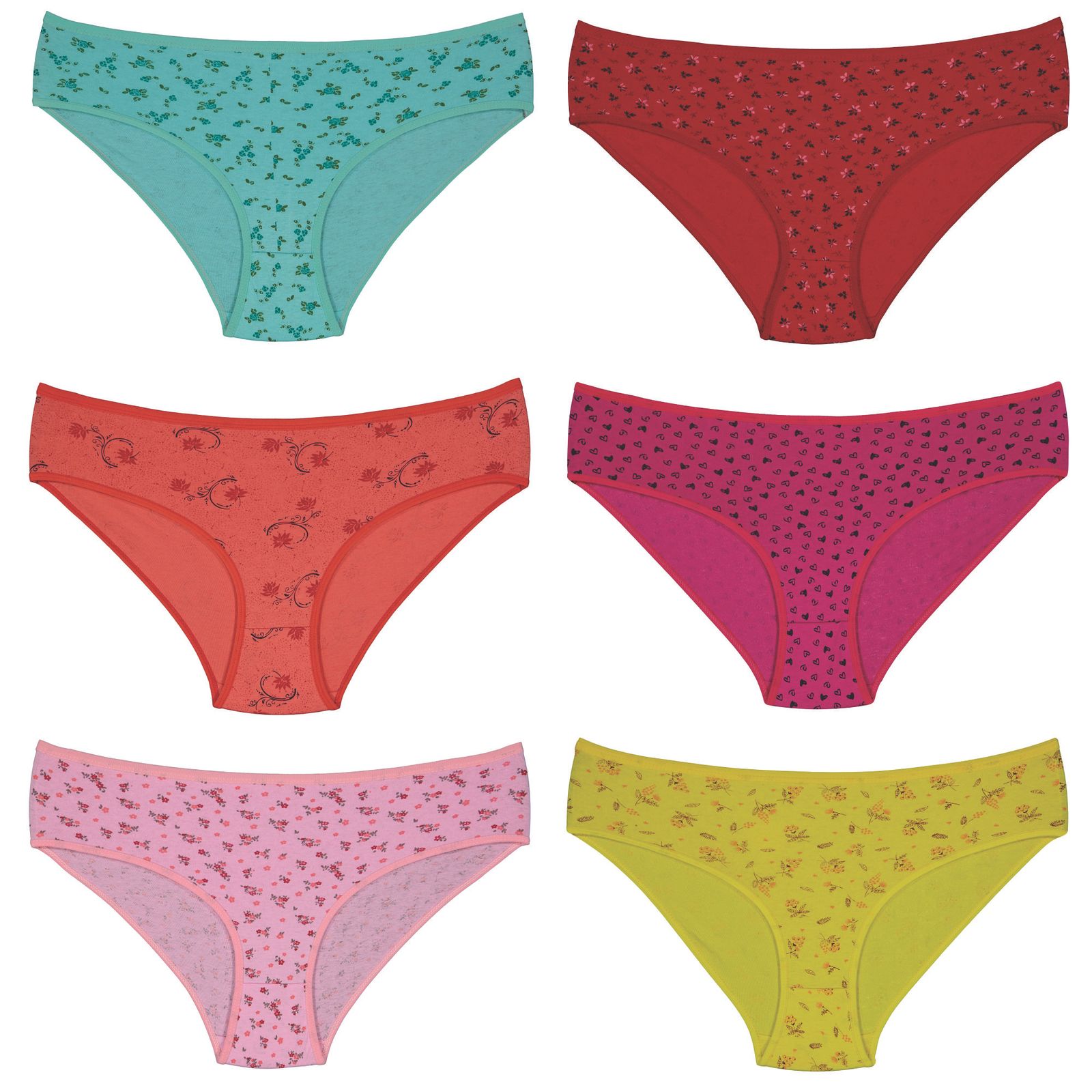 شورت زنانه فرنوش مدل نخ پنبه مجموعه 6 عددی -  - 1