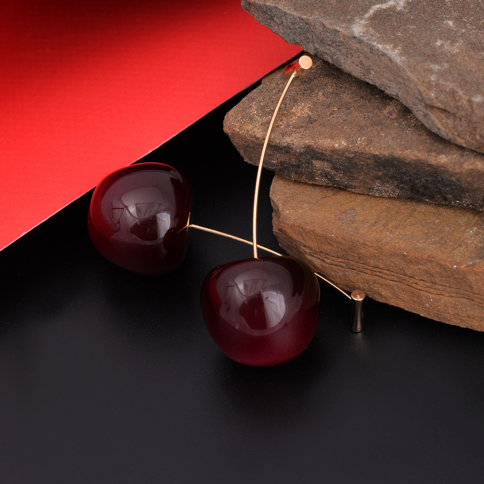 گوشواره زنانه ماصرم مدل آلبالو کد ER2041 -  - 4