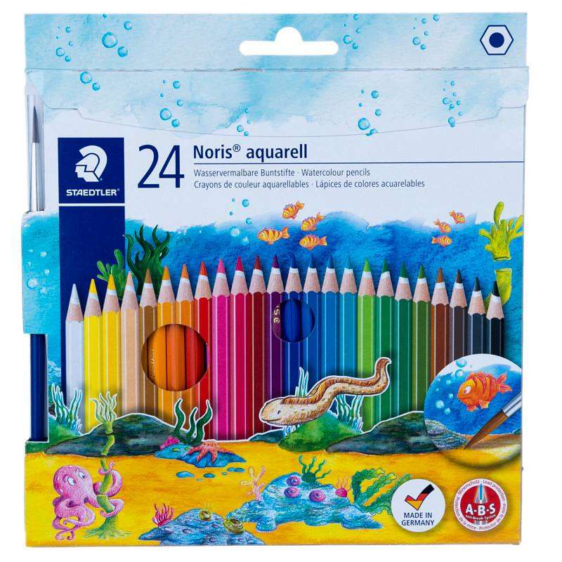 مداد آبرنگی 24 رنگ استدلر مدل noris aquarell