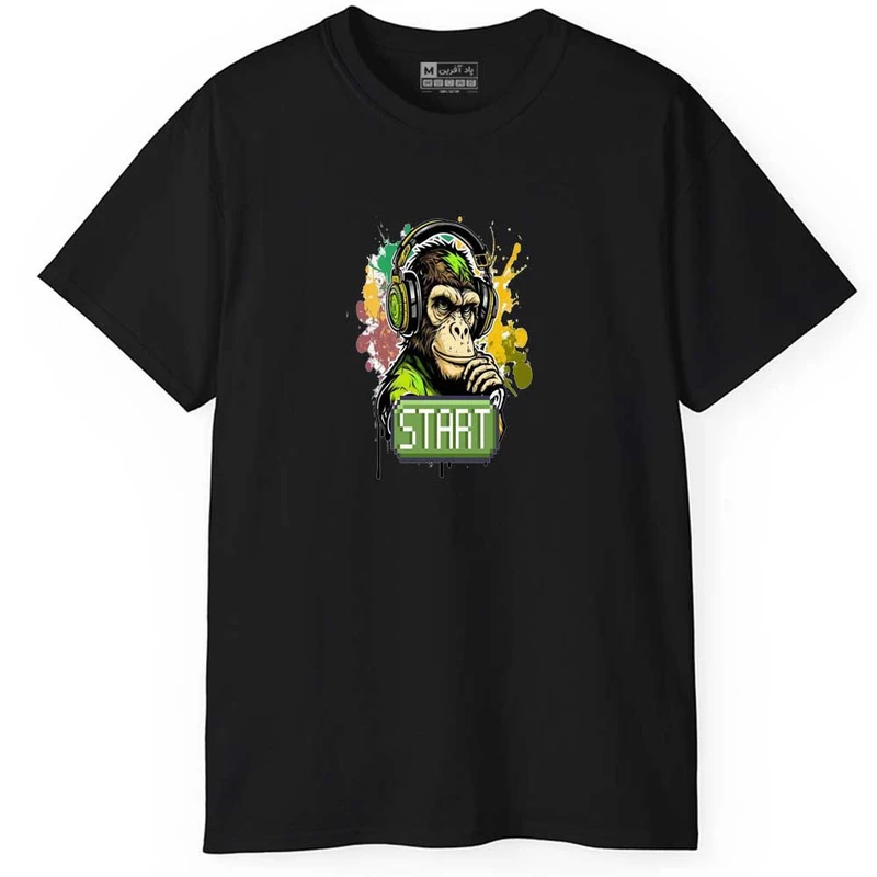 تی شرت آستین کوتاه مردانه پاد آفرین مدل میمون کد 0656