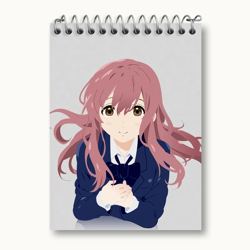دفتر یادداشت 50 برگ خندالو مدل شوکو نیشیمیا انیمه سایلنت ویس A Silent Voice کد 15796