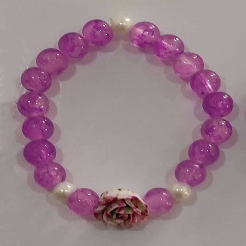 دستبند دخترانه طرح گل رز مدل 001 دستبند دخترانه طرح گل رز مدل 001