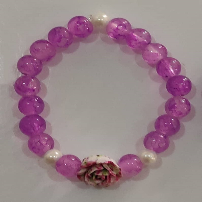 دستبند دخترانه طرح گل رز مدل 001 دستبند دخترانه طرح گل رز مدل 001