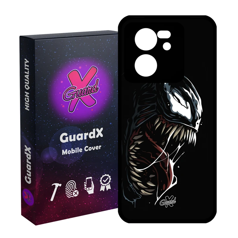 کاور گارد ایکس طرح ونوم مدل Glass10472 مناسب برای گوشی موبایل شیائومی 13T/13T Pro/Redmi K60 Ultra